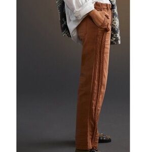 Anthropologie Pilcro Terracotta Pants Braided Detailing